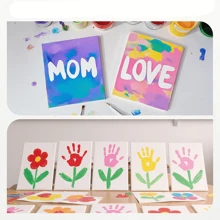 10 pezzi, Pannelli di tela da pittura piccoli di 10x10cm, - Pannelli di tela quadrati per pittura, Tele bianche piatte per acrilico, Tavolette da disegno, articoli scolastici