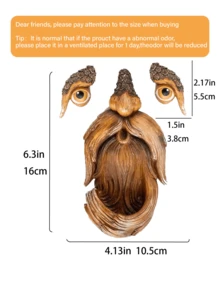 1pc Tree Face Bird Feeder, Tree Bird Feeder Garden Unique Decoration, Tree Face Decor Bird Feeder Outdoor, Unique Bird Feeder For Outside, Garden Decoration And Wild Birdfeeder Yard Art (Please Check Size Chart Before Purchase) - Multicolor - View 3