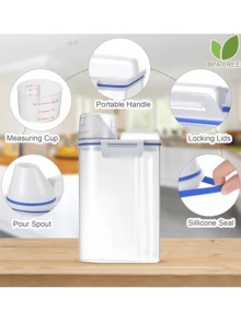 4pcs 5 Pound Rice Sealed Dry Grain Storage Container Rice Storage Box Grain Container Dispenser, Thickened Plastic Transparent Food Storage Box With Pouring Port, Grain Meat Cup, Flour Snacks - Nhiều màu - Xem 10
