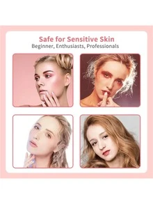 5pcs Miniature Makeup Brush Set With Mirror - Portable Travel Kit For Foundation, Eyeshadow, Lipstick Blending And Powder - one-size - View 8