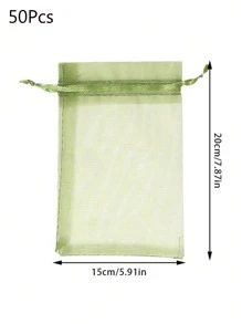 50pcs Garden Fruit Protection Mesh Bag Pest And Bird Fruit Mesh Bag Protect Plants From Pests Birds Squirrels Multi-Functional Drawstring Storage Bag
