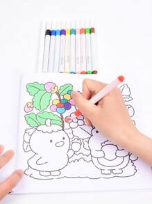 1pc Little Fuzzy:Easy Coloring Book For Adults And Teens, Colouring Book Super Cute Designs Of Cozy, Hygge Spaces For Relaxation (Cozy Spaces Coloring) .Back To School A Relaxing Gift For Friends, Couples, And Family . Painting Kit [Default Without Pen]