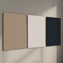 Zestaw 3 nieoprawionych nowoczesnych beżowych minimalistycznych neutralnych abstrakcyjnych prostych linii plakatów, estetyczny wystrój pokoju, wodoodporna sztuka ścienna na płótnie, obraz ścienny na prezent, sypialnia, salon, biuro, łazienka, jadalnia, kawiarnia, dekoracja domu i akademika