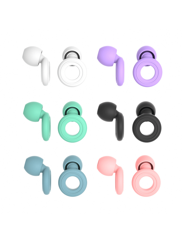 1 Pair Super Comfortable Reusable Noise-Proof Earplugs, Comes With 2 Pairs Replaceable Eartips For Sleeping, Focusing, Traveling, Noise Sensitivity, Hearing Protection