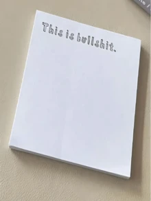 50 tờ giấy nhớ vui nhộn, tập giấy nhớ tự dính màu trắng, đồ dùng học tập, sổ tay mới lạ, phụ kiện bàn làm việc văn phòng vui nhộn, thời trang và thô lỗ, đồ dùng học tập, trở lại trường - nhiều màu - Xem 7