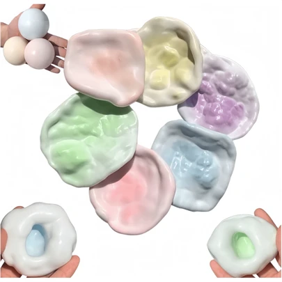 1/2/4/8 st. Stresslindrande sandklibbiga bollar, 2025 ny vuxen klämbollleksak, ångestlindrande stressboll bärbar formbar bollklämleksak, handgjord boll stresslindrande vuxenleksak