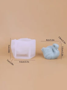 Romantic Swan Candle Mold - Silicone, Heart-Shaped, Ideal For Making Handmade Fragrance Wax And Soap, Perfect Gift For Couples, Candle Making Mold|Romantic Gift Idea|Silicone Mold - White - View 8