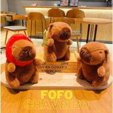 Kawaii Capybara Keychain Plush Pendant Simulation Capybara Doll Cute Anime Stuffed Birthday - 水豚+海龜 - 查看 6