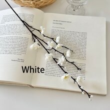 1/4/6Pcs Artificial Flowers Pink Plum Blossom 21.7'' Fake Winter Sweet Long Stem Plastic Flowers Home Hotel Office Wedding Party Garden Decor, Valentine Day, Room Decor Gift Gifts Birthday Graduation