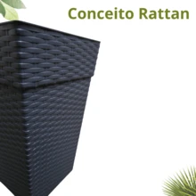 Large Square Polypropylene Vases 10 Liters For Flowers And Plants Decorative Rattan