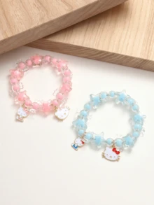 Couple's Weight Loss Natural Stone Black Gallstone Anklet, Yoga Magnetic Stone Couple's Bracelet - Multicolor - View 2