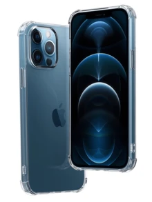1 pièce Coque de téléphone transparente anti-chute, compatible avec la série /Apple, coque de protection de téléphone transparente, coque de téléphone, protecteur de téléphone, coque de téléphone, coque de téléphone, coque de téléphone anti-chute aux quatre coins, coque de téléphone transparente, coque de téléphone minimaliste, coque de téléphone couleur unie, coque de téléphone transparente, coque de téléphone en TPU, coque de téléphone anti-chute (anti-chute de niveau militaire) - Transparent - Voir 1