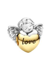 1 PC Fashionable 925 Sterling Silver Sparkling Angel Of Love Pendant Beads Charm Suitable For Bracelets DIY Women's Jewelry, School Supplies For Students College Essentials Checklist