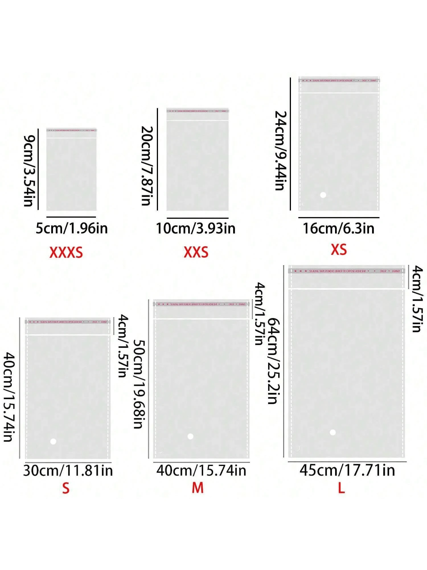 100pcs Transparent Self-Sealing Bags, Plastic Bags, Self-Adhesive Packaging Bags, Clear OPP Bags For Gifts, Accessories, Candy