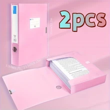 zhiquanqihan 2pcs Thick Morandian File Boxes, Document Info Boxes, A4 File Folders Boxes, Accounting Voucher Boxes, Plastic & Paper Contract File Boxes, Resume Forms, Personnel File Organization And Storage Boxes, Large Capacity Office Supplies Label Boxes, Back To School, School Supplies