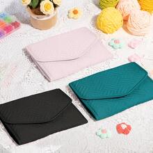 1Piece Crochet Hook Case Empty - Foldable Crochet Hook Organizer - Crochet Hook Holder For Knitting & Crochet Supplies - Knitting Accessories, Crochet Accessories Crochet Accessories Kit For Lovers & Beginners Gift To Friends And Family Members. - Multicolor - View 3