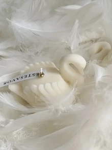 Romantic Swan Candle Mold - Silicone, Heart-Shaped, Ideal For Making Handmade Fragrance Wax And Soap, Perfect Gift For Couples, Candle Making Mold|Romantic Gift Idea|Silicone Mold - White - View 4