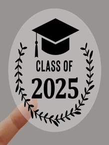 5 Stücke/10 Stücke Abschluss Sticker, Abschlussjahrgang 2025, Glückwunsch an die Absolventen, silberfarbene Foliensticker, Metallische Folienverschlüsse, Abschluss Sticker, Abschluss Etiketten, Abschlussfeier (Abschlussjahrgang 2025 - Silberfolie)