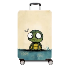 1件动物系列印花图案，加厚行李箱保护套，加厚行李箱配件，适用于商务、出差、度假、旅行、行李托运、返校等场合，为您的行李箱增添色彩。适用于20-28英寸行李箱。学校用品包，学校用品 - 彩色 - 查看 15