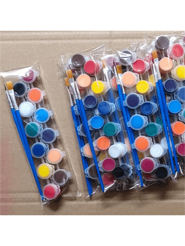 Acrylic Paint Set Watercolor Painting 12 Color Set Diy Stone Painting Ceramic Painting With Brush 2ml/3ml/5ml
