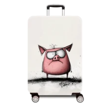1件动物系列印花图案，加厚行李箱保护套，加厚行李箱配件，适用于商务、出差、度假、旅行、行李托运、返校等场合，为您的行李箱增添色彩。适用于20-28英寸行李箱。学校用品包，学校用品 - 彩色 - 查看 16