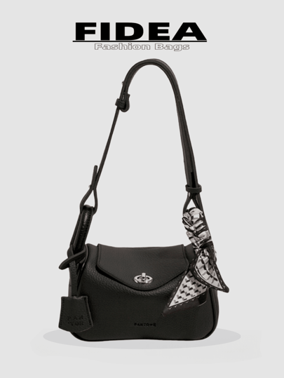 Fashionable Women One Shoulder Crossbody Bucket Bag, Minimalist Stylish Solid Color PU Leather Grain Design, Scarf Wrap Handle, Metal Decoration Hardware, Spacious Capacity, Suitable For Travel, Shopping, Dating, Commuting, Versatile