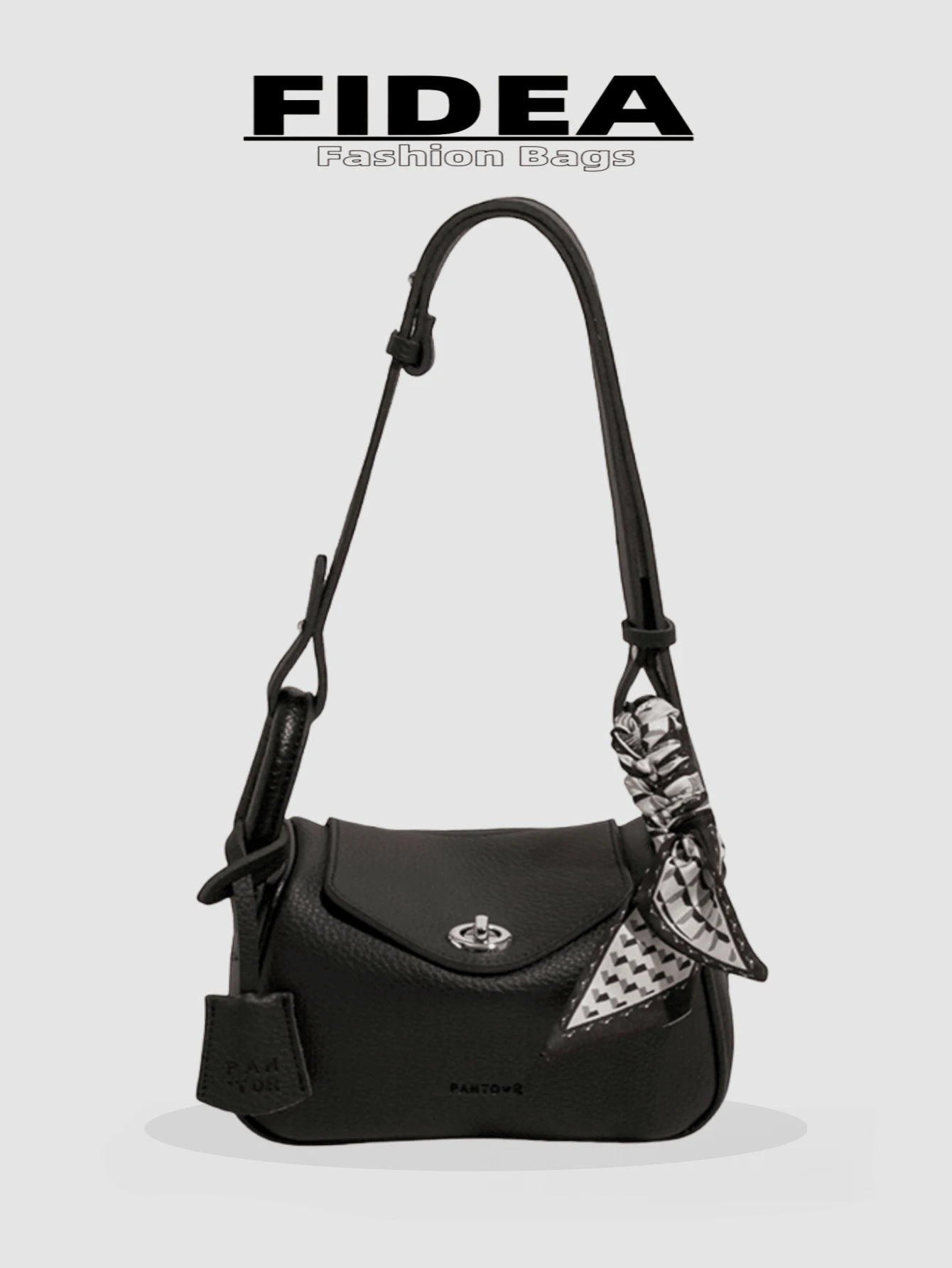 Túi đeo chéo một bên vai thời trang cho nữ, thiết kế vân da PU màu trơn tối giản, quai xách quấn khăn, phụ kiện trang trí bằng kim loại, sức chứa rộng rãi, thích hợp khi đi du lịch, mua sắm, hẹn hò, đi làm, đa năng