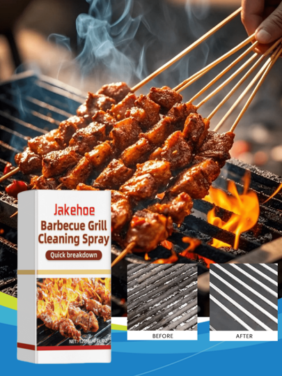 120ml Spray de limpieza para parrilla de barbacoa, limpiador portátil para exteriores para eliminar aceite y manchas, agente de limpieza en espuma para horno y estufa