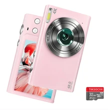 4K Ultra HD Compact Digital Camera - 48MP, Auto Focus, 16X Zoom, Anti-Shake, 2.8" IPS Screen, Rechargeable Battery, Camera For Photography, Suitable For Teenagers And Beginners, Includes 32G TF Card, Photo/Video Capture, Webcam Function, Great Gift For Thanksgiving, Christmas And New Year