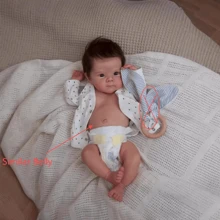 Muñeca bebé renacida NPK de 18 pulgadas, muñeca de vinilo de Body completo de niña Bettie con piel multifacética pintada en 3D, con venas visibles, muñeca coleccionable realista como regalo de Navidad