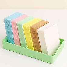 Pack mit 200 leeren Papierkarten, 8,5 x 5,5 cm Karteikarten, bunte Lernkarten, leere Karten zum Gestalten, Visitenkarten, Papier, DIY Geschenkkarten, Vokabelkarten, Spielkarten (6 Farben), Schulmaterial
