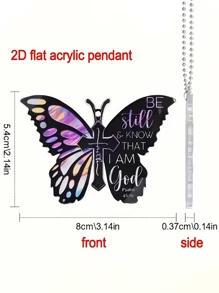 2pcs Butterfly Series Car Interior Supplies Christmas Tree Decoration Pendant Keychain Accessories