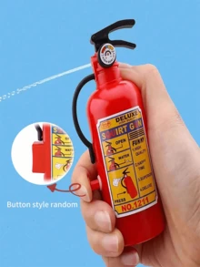 1pc Joke Extinguisher Water Gun, Creative Water Spray Toy For Summer Beach, Outdoor Activities (Button Style Random) - Multicolor - View 2