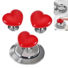 Toilet Flush Button Multifunctional Pull Button For Cabinets And Bathrooms Ideal For Women Anti Nail Breakage - 紅色 - 查看 3