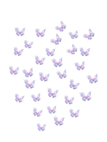 10个/套 女孩粉色双层水钻薄纱蝴蝶小发夹 可爱公主风发饰，扁平爪夹，发夹，发卡，发爪，派对，情人节配饰，头部配饰，发卡 - 紫色 - 查看 2