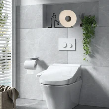 Portarotolo di carta igienica minimalista stampato in 3D - Elegante supporto per rotolo di carta igienica indipendente, perfetto per bagno, camera degli ospiti, cucine, soggiorni, camper, accessorio per il bagno, idea regalo unica per accessori e organizer per il bagno, articoli per il ritorno a scuola