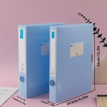 zhiquanqihan [Large-Capacity File Organizer] Morandi Thick A4 Plastic File Box - Large-Capacity File Organizer, Suitable For Office, Accounting, Contract And Other Personnel, Accounting And Financial Folders, Vertical Large-Capacity Office Supplies Storage Box For Classification And Folding A4,Back To School,School Supplies