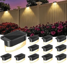 1pc/4pcs/16pcs Solar Powered Deck Lights, Waterproof 2LED Solar Stair Lights For Outdoor Stairs, Steps, Fences, Garden, Patio And Pathways (Warm White/Cool White) - Multicolor - View 1