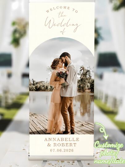 1個 結婚式ウェルカムサイン、カスタマイズ可能な結婚式ウェルカムサイン、カスタムウェディングサイン、ウェディングエントランスサイン、ウェディングへようこそサイン、結婚式ペルソナライズドウェルカムサイン、婚約ウェルカムサイン、パーティーウェルカムサイン、個人化された結婚式レセプションサイン、新郎新婦写真付き結婚式ウェルカムサイン、スタイリッシュで独特なウェディングへの願いサイン、彼女彼氏のためのバレンタインデー、記念日、結婚式の贈り物としての理想的な選択、リビングルーム、家庭用