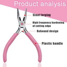 1 Stück/4 Stücke Schmuck Zangen Werkzeug-Set beinhaltet Nadel, Rundkabelschneider und gebogene Spitzzangen für Schmuckherstellung, Perlen, Reparatur, Drahtverflechtung, Mehrzweck-Werkzeuge, Haushaltsartikel