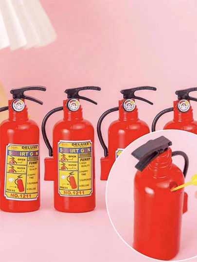 1pc Joke Extinguisher Water Gun, Creative Water Spray Toy For Summer Beach, Outdoor Activities (Button Style Random)