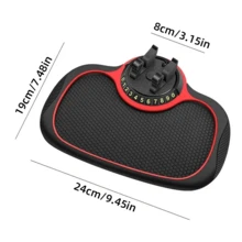 3pcs Multi-Function Car Anti-Slip Mat & 360° Rotatable Phone Holder, PVC Dashboard Car Mat & Phone Navigation Bracket - B-25 - View 3
