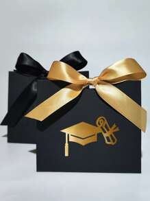 10/5pcs Gold Glitter Boxes, Candy Boxes, Party Gifts, Decorations For Graduation Party, Valentine's Day