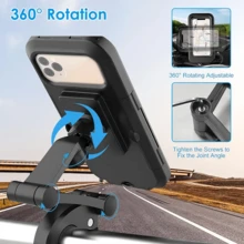 摩托车手机支架，自行车手机支架，[10 秒快速安装] 车把手机支架，兼容 和所有手机。