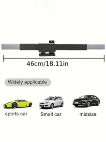 1pc Retractable Car Sunshade - UV Protection, Heat Insulation, Easy To Paste And Install, Aluminum Material, Ideal For Front Windshield, Foldable Car Sunscreen, Heat & UV Resistant, Anti-Scratch, Retractable Car Windshield Sunshade Curtain