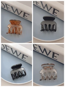 4 Stück/1 Stück Damen Mittel 5cm/1,97 Zoll schwarze & braune quadratische Kunststoff leichte Haarspange, modische vielseitige hochwertige elegante einfache einfarbige Haarklammer, geeignet für täglichen Ausgang, Lässig, Party, Pendeln, Urlaub, Gesichtswäsche, Make-up, passende Kleidung Haarspangen Haarklammer Haarklammern Haarklammer Haarfänger Clip, Klammer Herbst Winter Haaraccessoires für Frauen - Kleine Kielgreifklemme - Übersicht 11