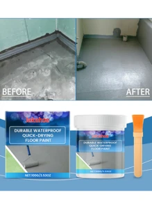 Wasserbasierte Epoxidfarbe für Böden in Grau, wasserdichte Beschichtung, rissbeständig und verschleißfest, langanhaltend und schnell trocknende Farbe