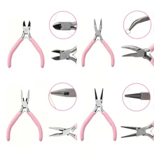 1 Stück/4 Stücke Schmuck Zangen Werkzeug-Set beinhaltet Nadel, Rundkabelschneider und gebogene Spitzzangen für Schmuckherstellung, Perlen, Reparatur, Drahtverflechtung, Mehrzweck-Werkzeuge, Haushaltsartikel