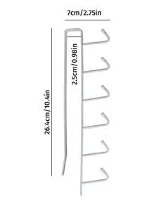 1 pièce crochet en fer, 6 crochets/12 crochets, tasses, tasses à café, porte-tasses, ustensiles de cuisine, chapeaux, écharpes Racks de rangement, convient pour une utilisation sous les bars de cuisine, les bars à café, les armoires et les meubles, idées de pendaison, cadeaux parfaits, crochets décoratifs