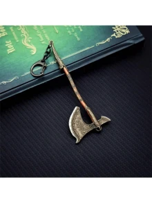 2025战神5武器周边6cm奎耶托斯利维坦斧混沌之刃迷你武器金属模型吊坠-生日礼物-礼物 - 彩色 - 查看 3